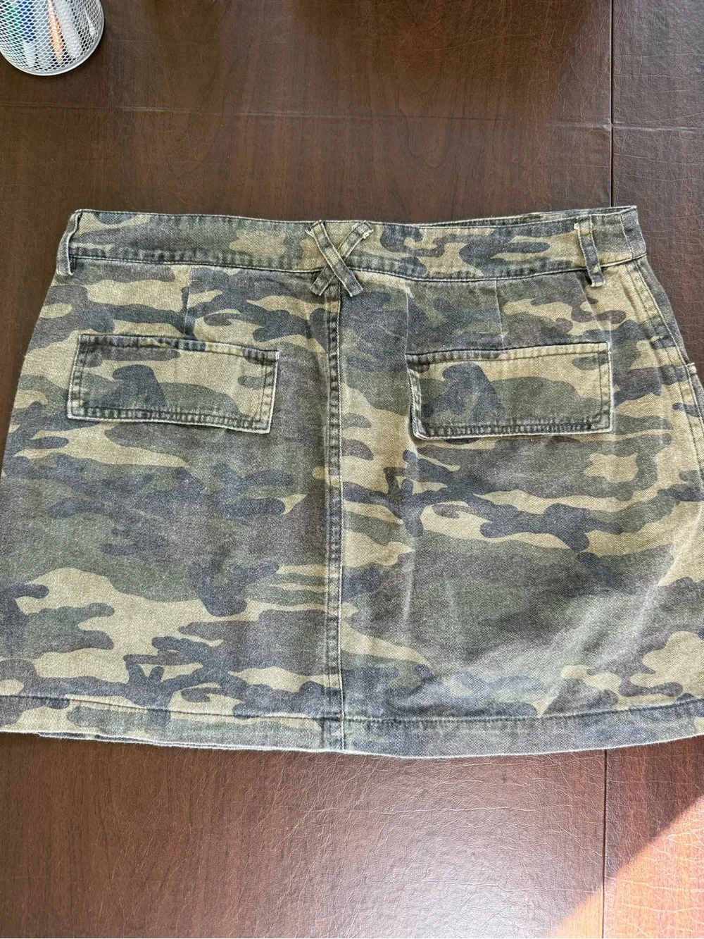 Wild Honey Olive Camo Mini Skirt